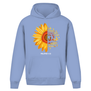 Oversize Hoodie Ohne Kordel christus der mich stark macht philipper 4.13