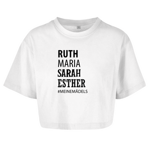 Damen Oversize Crop Top ruth maria sarah esther