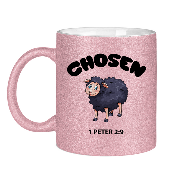 Glitzertasse chosen schaf 1 peter 2:9