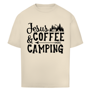 Oversize T-Shirt jesus coffee camping