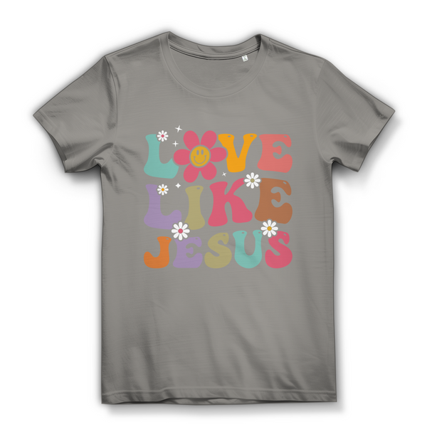 Damen Bio T-Shirt love like jesus retro