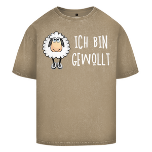 Oversize Washed T-Shirt ich bin gewollt