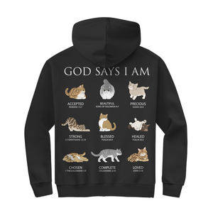 Herren Zipper Hoodie god says i am accepted romans 15:7