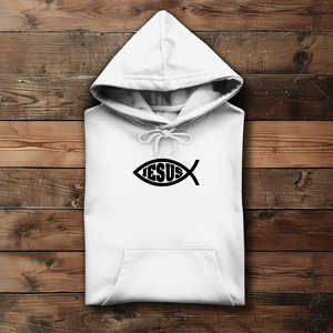 Damen Hoodie fisch symbol ICHTHYS Jesus