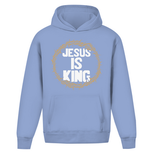 Oversize Hoodie Ohne Kordel jesus is king dornenkrone
