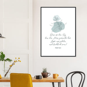 lasst uns jübeln psalm 118,24 Poster mit Holzrahmen