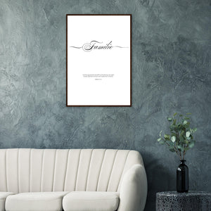Familie Epheser 4,32 Poster mit Holzrahmen