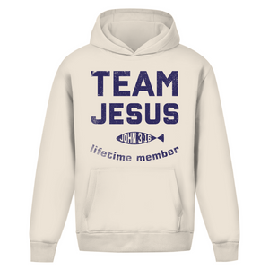 Oversize Hoodie Ohne Kordel team jesus john 3:16