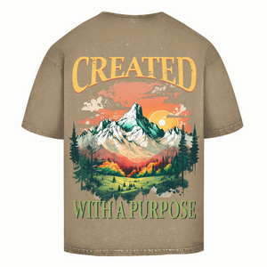 Oversize Washed T-Shirt created with a purpose ephesians 2:10
