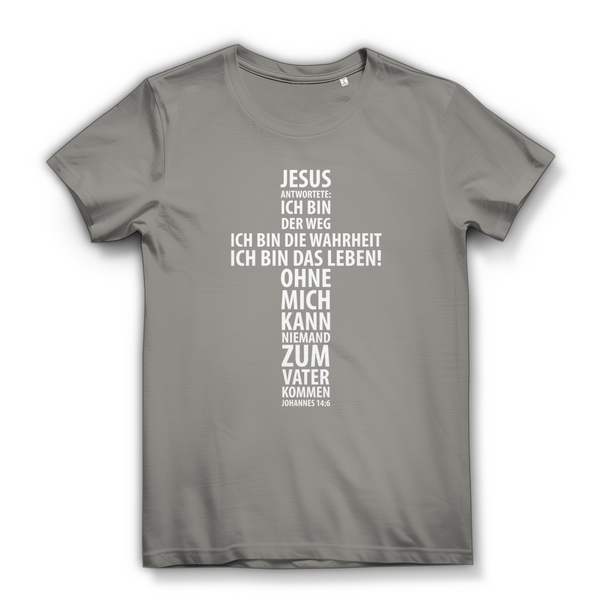 Damen Bio T-Shirt jesus: ich bin das leben johannes 14:6