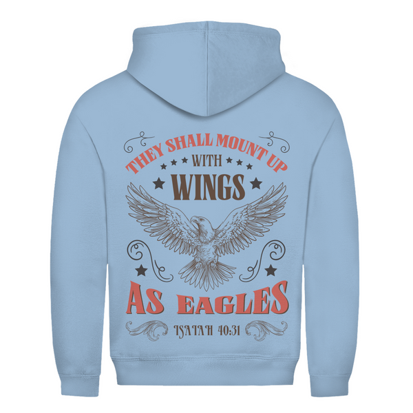 Herren Hoodie mount up with wings isaiah 40:31