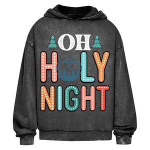Oversize Washed Hoodie oh holy night