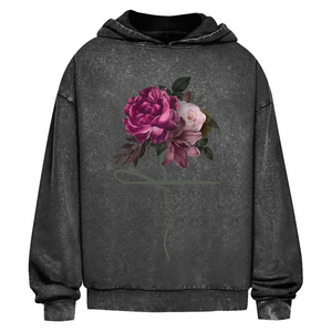Oversize Washed Hoodie jesus blumen
