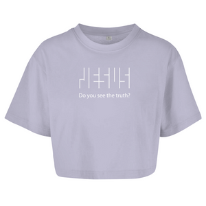 Damen Oversize Crop Top jesus do you see the truth
