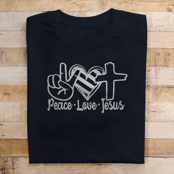 Herren T-Shirt peace love jesus