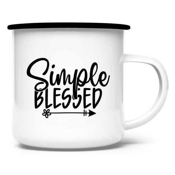 Emaille Tasse simple blessed