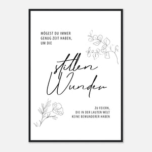 stillen wunder Poster mit Holzrahmen