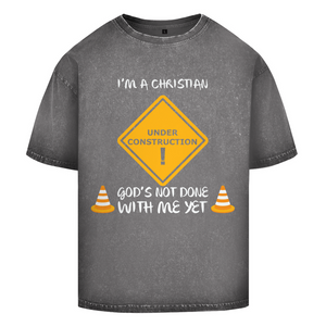 Oversize Washed T-Shirt christian under construction