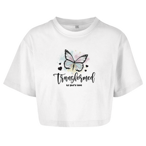 Damen Oversize Crop Top transformed by gods love