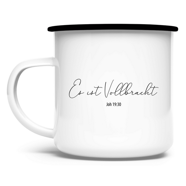 Emaille Tasse es ist vollbracht joh 19:30