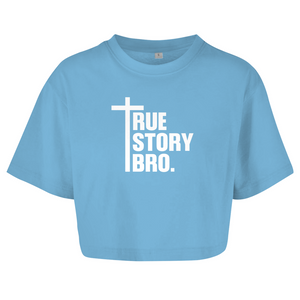 Damen Oversize Crop Top true story bro
