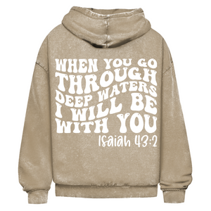 Oversize Washed Hoodie then you god through deep waters
