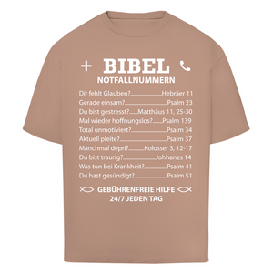 Oversize T-Shirt bibel notfallnummern
