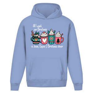 Oversize Hoodie Ohne Kordel all i want for christmas is jesus coffee