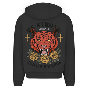 Zipper Hoodie be strong and courageous joshua 1:9