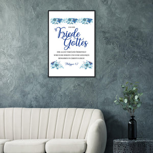 friede gottes philipper 4.7 Poster mit Holzrahmen