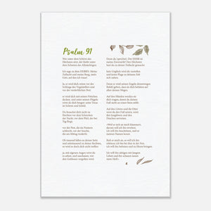 Psalm 91 Leinwandbild