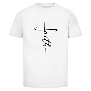 Herren T-Shirt faith kreuz