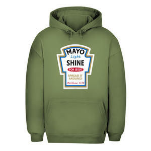 Unisex Oversize Hoodie mayo light shine matthew 5:16
