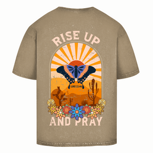Oversize Washed T-Shirt rise up and pray