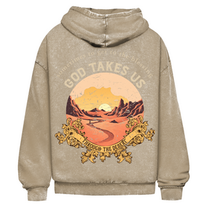 Oversize Washed Hoodie god take us through the desert