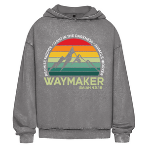 Oversize Washed Hoodie waymaker isaiah 42:16