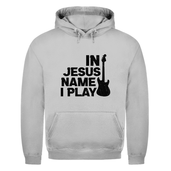 Herren Hoodie in jesus name i play guitarist