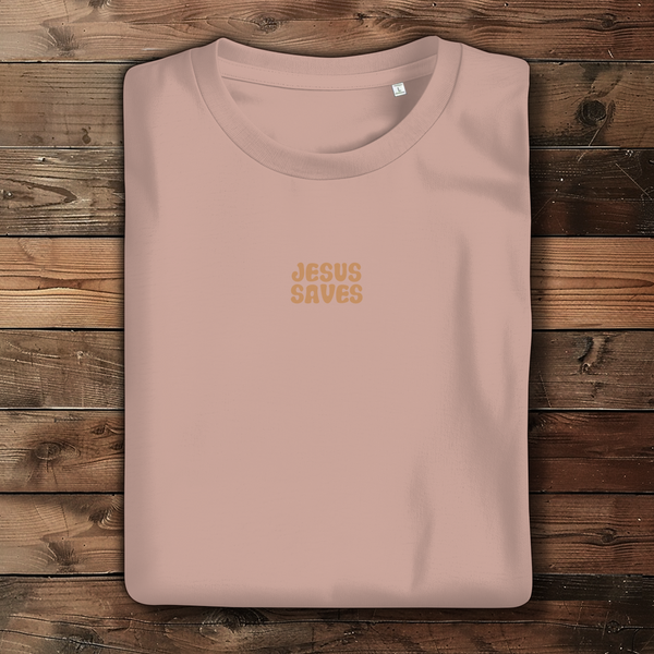 Damen Bio T-Shirt jesus saves john 3:16-17