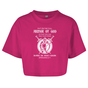 Damen Oversize Crop Top armor of god