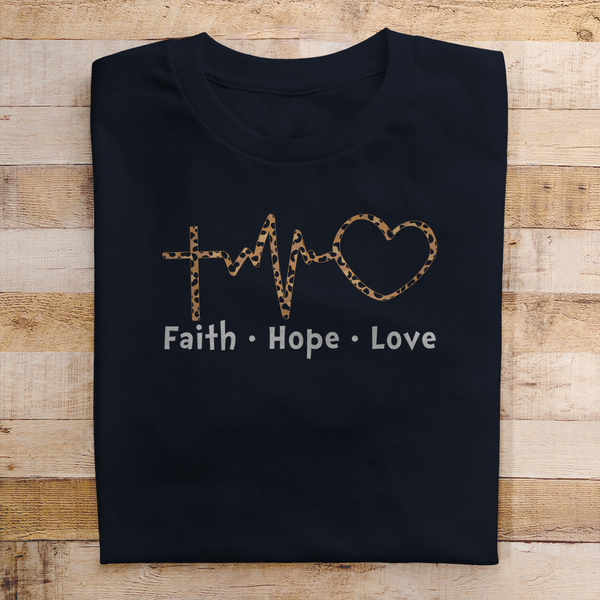 Herren T-Shirt faith hope love