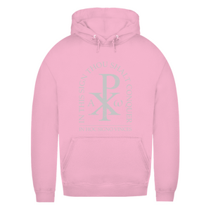 Damen Hoodie in hoc signo vinces Christogramm