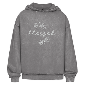 Oversize Washed Hoodie blessed