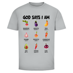Herren T-Shirt god says i am handsome