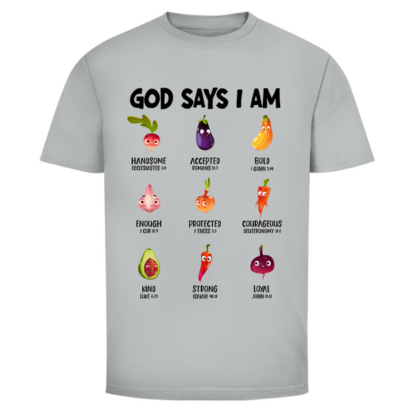 Herren T-Shirt god says i am handsome