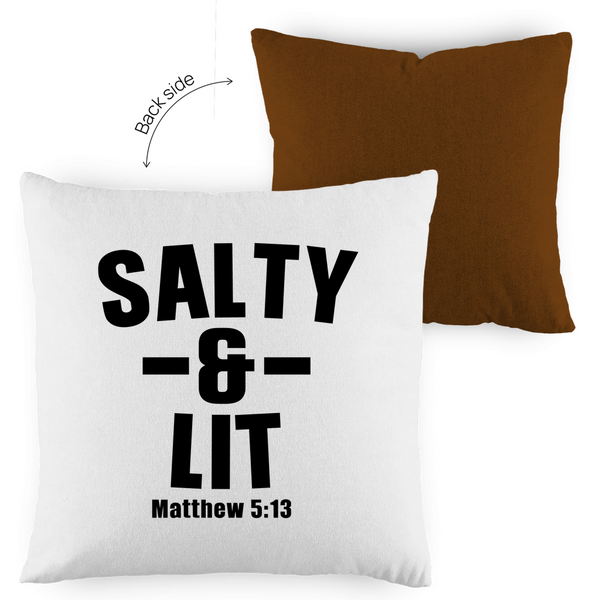 Kopfkissen zweifarbig salty and lit matthew 5:13