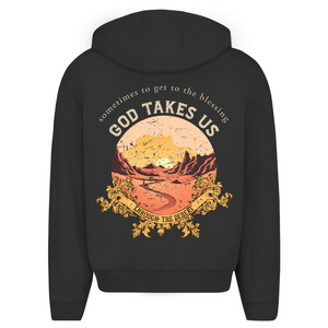 Oversize Zipper Hoodie god take us through the desert