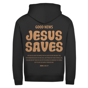 Zipper Hoodie jesus saves john 3:16-17