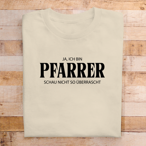 Herren T-Shirt ich bin pfarrer