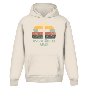 Oversize Hoodie Ohne Kordel jesus verändert alles