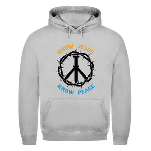 Herren Hoodie know jesus know peace